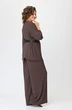 Костюм брючный 1386-1 коричневый + полоска Michel Chic