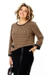 Костюм с юбкой 1394 карамель + черный Michel Chic фото 4