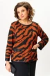 Костюм с юбкой 1394 терракот + черный Michel Chic