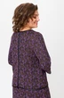 Костюм с юбкой 1394 шоколад + фиолетовый Michel Chic