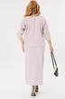 Костюм с юбкой 1399 розовый Michel Chic