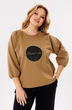 Костюм брючный 1400 песок + черный Michel Chic