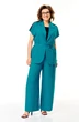 Костюм брючный 1408 бирюзовый Michel Chic