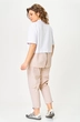Костюм брючный 1414 белый + бежевый Michel Chic