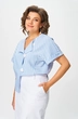 Костюм с юбкой 1422 белый + полоска Michel Chic