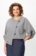 Костюм с юбкой 1422-1 темно-синий + клетка Michel Chic фото 5