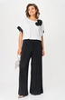 Костюм брючный 1423 черный + белый Michel Chic