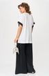 Костюм брючный 1423 черный + белый Michel Chic