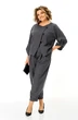 Костюм брючный 1436-1 графитовый атлас Michel Chic фото 3