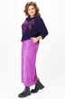 Костюм с юбкой 1442 синий + пурпурный Michel Chic фото 3