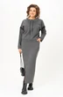 *Костюм с юбкой 1444 графитовый Michel Chic фото 4