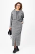 Костюм с юбкой 1444 серый лео Michel Chic