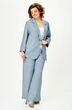 Костюм брючный 1446 небесно-голубой в полоску Michel Chic фото 3