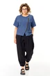 Костюм брючный 1457 черный + джинс Michel Chic