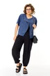 Костюм брючный 1457 черный + джинс Michel Chic фото 4