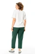 Костюм брючный 1458 темный изумруд+ белый Michel Chic фото 2