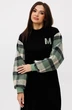 Платье 2159 зеленый + клетка Michel Chic
