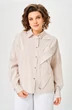 Блузка 798 полоска бежевая Michel Chic