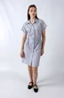 Платье 1186 синий + полоска Mita Fashion