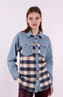 Рубашка 1191 голубой Mita Fashion