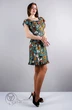 Платье 818 зелень+цветы Mita Fashion