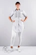 Туника 933 белый+серая полоска Mita Fashion