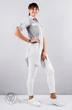 Туника 933 белый+серая полоска Mita Fashion