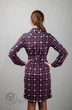 Платье 941а голубая клетка Mita Fashion