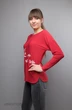 Блузка 913 красный Mita Fashion