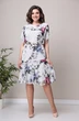 *Платье 2321 молочный + фиолет Moda-Versal