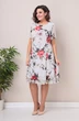 Платье 2383 молочный красный Moda-Versal