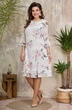 Платье 2383 молочный-цветы Moda-Versal
