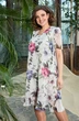 Платье 2387 молочный + фиолетовый Moda-Versal