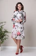 Платье 2397 молочный + коралл Moda-Versal