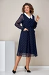 *Платье 2399 темно-синий горох Moda-Versal