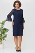 Платье 2449 темно-синий + горох Moda-Versal