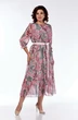 Платье 2483 бирюза-коралл Moda-Versal