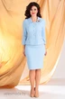 Костюм с юбкой 2249-1 голубой Мода-Юрс