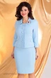 Костюм с юбкой 2249-1 голубой Мода-Юрс фото 2