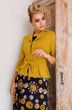 Костьм с платьем 2513-3 горчица + монеты Мода-Юрс