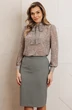 Костюм с юбкой 26-2538 серо-зеленый Мода-Юрс фото 4