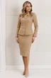 Костюм с юбкой 26-2824 беж Мода-Юрс