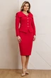 Костюм с юбкой 26-2958 красный Мода-Юрс фото 3