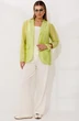 Костюм брючный  26-2973 салатовый+молочный Мода-Юрс