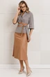Костюм с юбкой 26-2618 кэмел Мода-Юрс