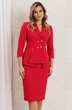 Костюм с юбкой 26-2768 красный Мода-Юрс фото 3