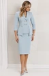 Костюм с юбкой 26-2768 небесно-голубой Мода-Юрс фото 2