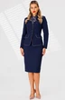 Костюм с юбкой 2808-1 синий + розовый Мода-Юрс