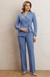 Костюм брючный 25-2926 голубой Мода-Юрс фото 2