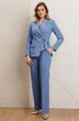 Костюм брючный 25-2926 голубой Мода-Юрс фото 3
